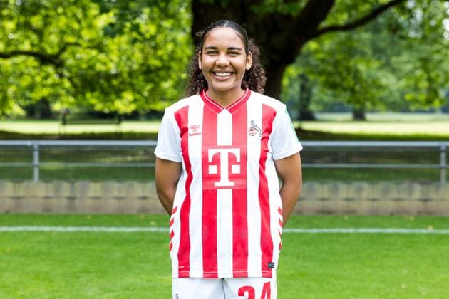 Google Pixel Women Bundesliga, team photo and portrait appointment 31 07 2025 Ella Touon 1 FC Köln, 24 Google Pixel Women Bundesliga, team photo and portrait appointment season 2025 26, Köln, Platz 2 on 31 07 2025 Copyright: xBEAUTIFULxSPORTS Wunderlx