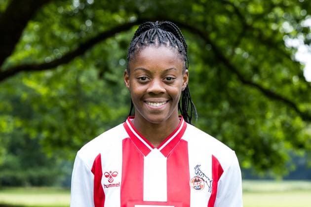 Google Pixel Women Bundesliga, team photo and portrait appointment 31 07 2025 Lydia Andrade 1 FC Köln, 17 Google Pixel Women Bundesliga, team photo and portrait appointment season 2025 26, Köln, Platz 2 am 31 07 2025 Copyright: xBEAUTIFULxSPORTS Wunderlx