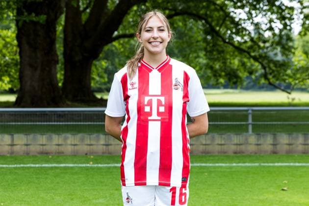 Google Pixel Women Bundesliga, team photo and portrait appointment 31 07 2025 Zoe Hasenauer 1 FC Köln, 16 Google Pixel Women Bundesliga, team photo and portrait appointment season 2025 26, Köln, Platz 2 am 31 07 2025 Copyright: xBEAUTIFULxSPORTS Wunderlx