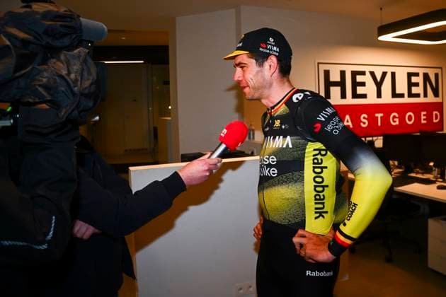 Cycling Criterium Herentals HERENTALS, BELGIUM - JULY 31 : Van Aert Wout (BEL) of Team Visma - Lease a Bike during an interview pictured during Herentals Fietst an after Tour Criterium in Herentals. On July 31, 2025 in Herentals, Belgium, 31 07 2025 Herentals Belgium  Copyright: xGvgx