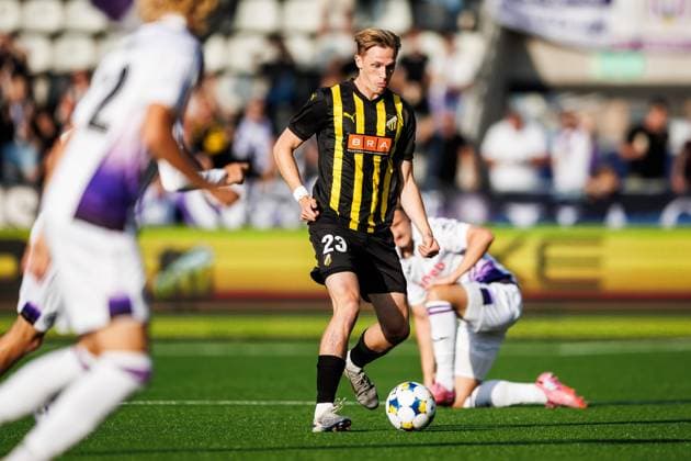 250731 Olle Samuelsson of Häcken during the UEFA Europa League second qualifying round match between Häcken and Anderlecht on July 31, 2025 in Gothenburg BELGIUM OUT Photo Michael Erichsen BILDBYRAN COP 89 MI0858 fotboll football soccer fotball uefa europa league kval europa league häcken anderlecht bbeng  Copyright: MICHAELxERICHSEN BB250731MI014