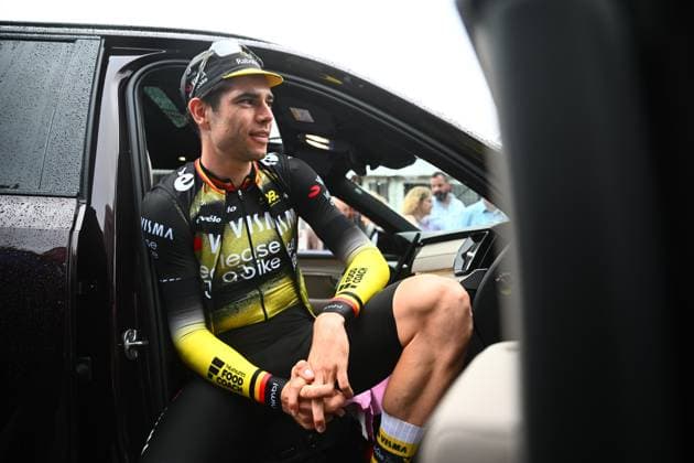 Cycling Criterium Herentals HERENTALS, BELGIUM - JULY 31 : Van Aert Wout (BEL) of Team Visma - Lease a Bike with fans during Herentals Fietst an after Tour Criterium in Herentals. On July 31, 2025 in Herentals, Belgium, 31 07 2025 Herentals Belgium  Copyright: xGvgx