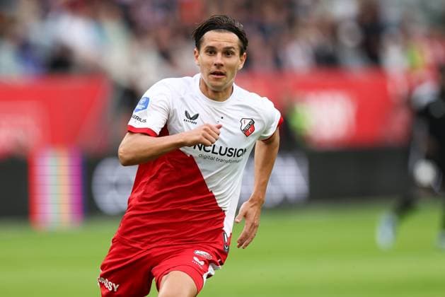 UTRECHT , 31-07-2025 , Stadium Galgenwaard , season 2025 2026 , Europa League football , Second qualifying round 2nd leg , match between FC Utrecht and Sheriff , FC Utrecht player Victor Jensen Utrecht - Sheriff  x30324856x Copyright: