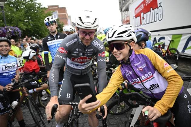 the Natourcriterium Herentals cycling race, Thursday 31 July 2025 in Herentals. The contest is a part of the traditional criteriums , local races in which mainly cyclists who rode the Tour de France compete. TOM GOYVAERTS TomxGoyvaerts  x130377169x