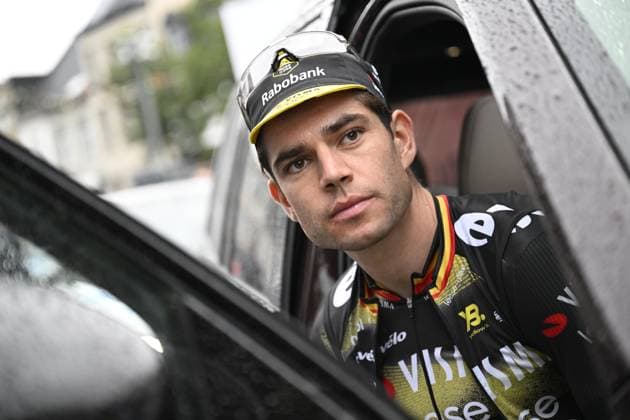 Belgian Wout van Aert of Team Visma-Lease a Bike and pictured before the Natourcriterium Herentals cycling race, Thursday 31 July 2025 in Herentals. The contest is a part of the traditional criteriums , local races in which mainly cyclists who rode the Tour de France compete. TOM GOYVAERTS TomxGoyvaerts  x130377450x