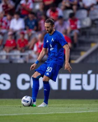July 31, 2025, Braga, Braga, Portugal: KRISTIAN DIMITROV from PEC Levski Sofia seen on action during the UEFA Europe League 2025 26 qualification round 2 match between SC Braga and PFK Levski Sofia at Estadio Municipal de Braga on July 31, 2025 in Braga, Portugal. Braga Portugal - ZUMAl192 20250731_zsp_l192_006 Copyright: xMiguelxLemosx