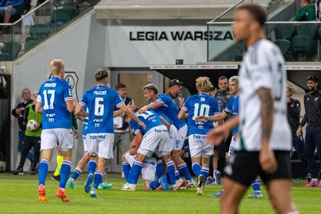 Legia Warszawa - Banik Ostrava 31.07.2025 football, Warsaw, UEFA Europa League qualifiers second qualifying round , game Legia Warszawa - Banik Ostrava (pilka nozna eliminacje Liga Europy, 2 runda , Legia Warszawa - Banik Ostrawa) image shows: Banik Ostrava goal Prekop , photo Katarzyna Plewczynska Fotostyk Copyright: xKatarzynaxPlewczynska Fotostykx 20250731FCTKP122