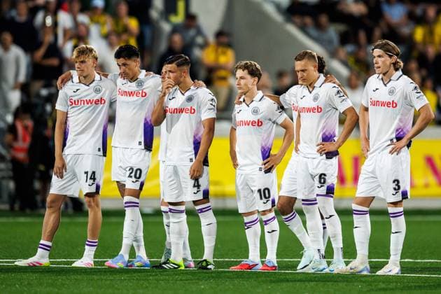 250731 Players of Anderlecht during the UEFA Europa League second qualifying round match between Häcken and Anderlecht on July 31, 2025 in Gothenburg BELGIUM OUT Photo Michael Erichsen BILDBYRAN COP 89 MI0858 fotboll football soccer fotball uefa europa league kval europa league häcken anderlecht bbeng  Copyright: MICHAELxERICHSEN BB250731MI073