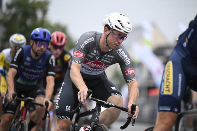 Belgian Lennert Belmans of Alpecin-Deceuninck and pictured in action during the Natourcriterium Herentals cycling race, Thursday 31 July 2025 in Herentals. The contest is a part of the traditional criteriums , local races in which mainly cyclists who rode the Tour de France compete. TOM GOYVAERTS TomxGoyvaerts  x130382703x