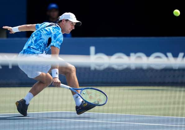July 31, 2025, Toronto, On, CANADA: Casper Ruud of Norway returns the ball against Nuno Borges of Portugal during third round tennis action at the National Bank Open in Toronto on Thursday, July 31, 2025. Canada News - July 31, 2025  - ZUMAc35_ 20250731_zaf_c35_084 Copyright: xNathanxDenettex