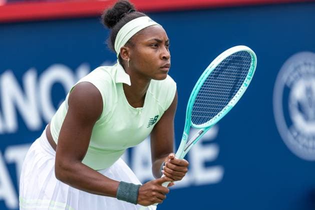 July 31, 2025, Montreal, Quebec, Canada: COCO GAUFF (1) from USA waiting service in first set against Veronika Kudermetova in round of 32 at Canadian Open at IGA stadium in Montreal, Quebec, Canada on 2025-07-31 Montreal Canada - ZUMAl189 20250731_zsp_l189_067 Copyright: xYannickxLegarex