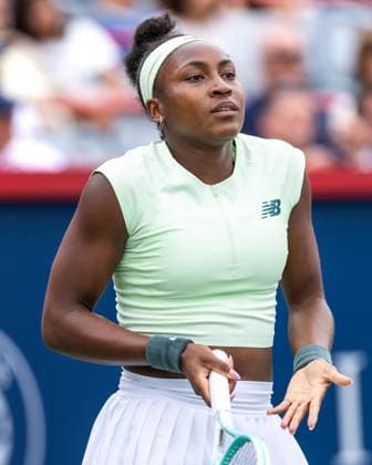 July 31, 2025, Montreal, Quebec, Canada: COCO GAUFF (1) from USA reaction in first set against Veronika Kudermetova in round of 32 at Canadian Open at IGA stadium in Montreal, Quebec, Canada on 2025-07-31 Montreal Canada - ZUMAl189 20250731_zsp_l189_070 Copyright: xYannickxLegarex