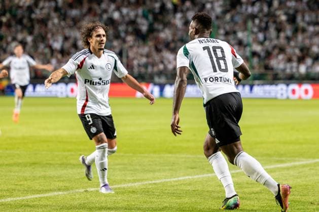 UEFA Europa League - Legia Warsaw vs Banik Ostrava Migouel Alfarela, Jean-Pierre Nsame, goal celebration during UEFA Europa League Second qualifying round, Legia Warsaw vs Banik Ostrava in Warsaw, Poland on July 31, 2025. Warsaw Poland  Copyright: xFotoxOlimpikx originalFilename:jastrzebowski-uefaeuro250731_npWDp.jpg