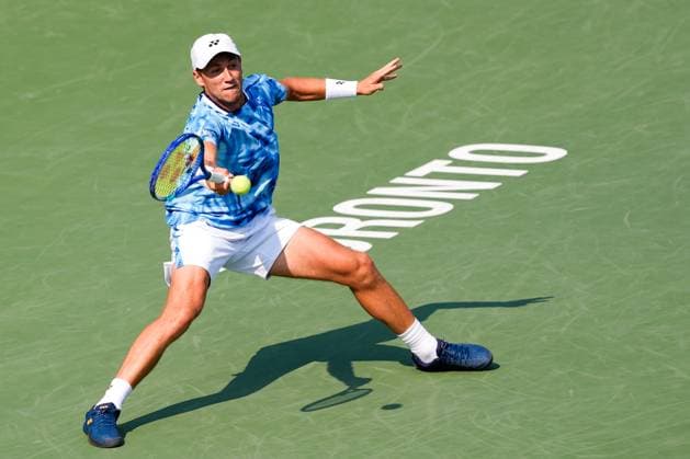 National Bank Open 2025 - Day 6 TORONTO, CANADA - JULY 31: Casper Ruud of Norway in action against Nuno Borges of Portugal on day six of the 2025 National Bank Open at Sobeys Stadium in Toronto, Ontario, Canada on July 31, 2025. Mert Alper Dervis Anadolu Ontario Canada. Editorial use only. Please get in touch for any other usage.  Copyright: x2025xAnadoluxMertxAlperxDervisx