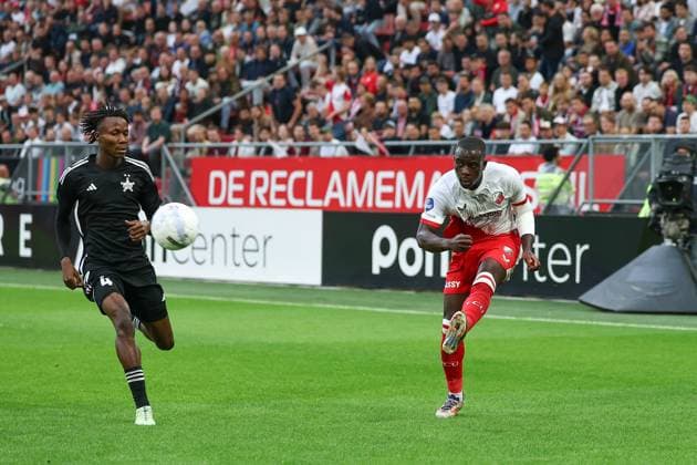 UTRECHT , 31-07-2025 , stadium Galgenwaard , season 2025 2026 , Europa League football , Second qualifying round 2nd leg , match between FC Utrecht and Sheriff , FC Utrecht player Yoann Cathline Utrecht - Sheriff  x30327548x Copyright: