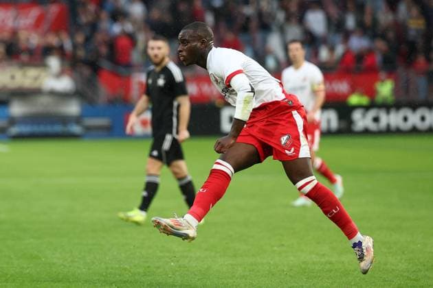 UTRECHT , 31-07-2025 , stadium Galgenwaard , season 2025 2026 , Europa League football , Second qualifying round 2nd leg , match between FC Utrecht and Sheriff , FC Utrecht player Yoann Cathline Utrecht - Sheriff  x30327553x Copyright: