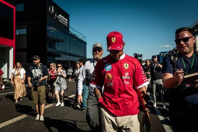F1 HUNGARIAN GRAND PRIX THURSDAY Lewis Hamilton of Great Britain and Scuderia Ferrari during thursday s media day ahead of the F1 Grand Prix of Hungary at Hungaroring Circuit on July 31, 2025, in Budapest, Hungary. Copyright: xx f1_hun_thu096