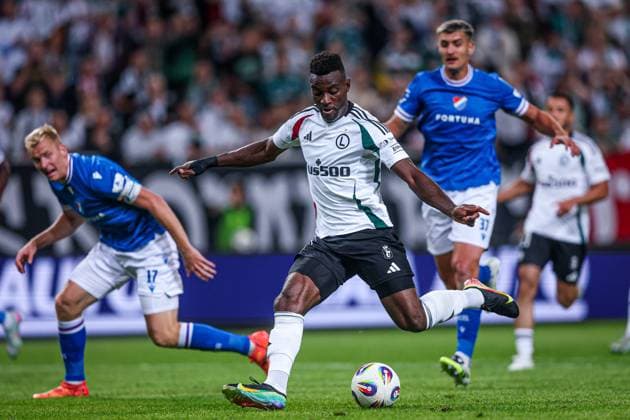 31.07.2025 WARSZAWA, LAZIENKOWSKA 3 PILKA NOZNA (FOOTBALL), UEFA LIGA EUROPY KWALIFIKACJE ( UEFA EUROPEAN LEAGUE ) MECZ (GAME) LEGIA WARSZAWA - BANIK OSTRAVA NZ JEAN - PIERRE NSAME RADOSC, BRAMKA GOL FOTO LUKASZ GROCHALA CYFRASPORT NEWSPIX.PL --- Newspix.pl  20250731CSLG0042