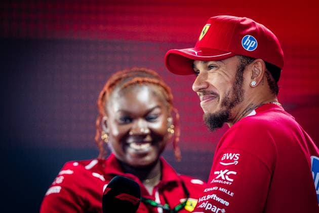 F1 HUNGARIAN GRAND PRIX THURSDAY Lewis Hamilton of Great Britain and Scuderia Ferrari during thursday s media day ahead of the F1 Grand Prix of Hungary at Hungaroring Circuit on July 31, 2025, in Budapest, Hungary. Copyright: xx f1_hun_thu275