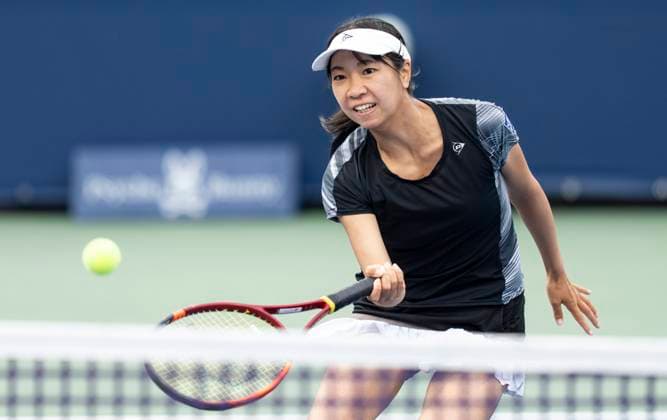 July 31, 2025, Montreal, Pq, Canada: Aoi Ito of Japan hits a return to Jessica Bouzas Maneiro of Spain during third round tennis action at the National Bank Open in Montreal, Thursday, July 31, 2025. Canada News - July 31, 2025  - ZUMAc35_ 20250731_zaf_c35_117 Copyright: xChristinnexMuschix