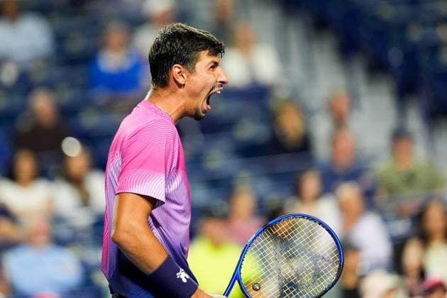 National Bank Open 2025 - Day 6 TORONTO, CANADA - JULY 31 : Alexei Popyrin of Australia reacts after a point against Daniil Medvedev on day six of the 2025 National Bank Open at Sobeys Stadium in Toronto, Ontario, Canada on July 31, 2025. Mert Alper Dervis Anadolu Ontario Canada. Editorial use only. Please get in touch for any other usage.  Copyright: x2025xAnadoluxMertxAlperxDervisx