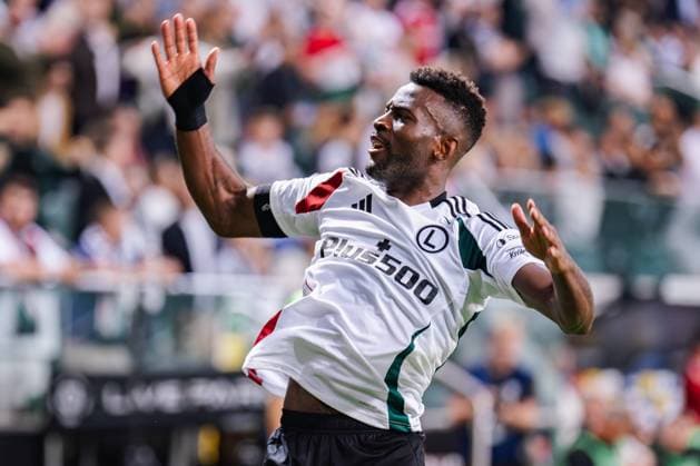 July 31, 2025, Warsaw, Poland: Jean-Pierre Nsame of Legia celebrates a goal during the 2nd round qualifying UEFA Europa League match between Legia Warszawa and FC Banik Ostrava at Marshal Jozef Pilsudski Legia Warsaw Municipal Stadium. Final score; Legia Warszawa 2:1 FC Banik Ostrava. Warsaw Poland - ZUMAs197 20250731_aaa_s197_221 Copyright: xMikolajxBarbanellx