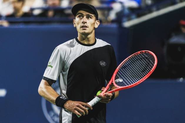 July 31, 2025, Toronto, Ontario, Canada: MATTEO ARNALDI of Italy is seen during his third-round menÃ¢â‚¬â ¢s singles match against ALEXANDER ZVEREV of Germany at the 2025 National Bank Open at Sobeys Stadium in Toronto, Ontario. Toronto Canada - ZUMAt160 20250731_zip_t160_002 Copyright: xMathewxTsangx