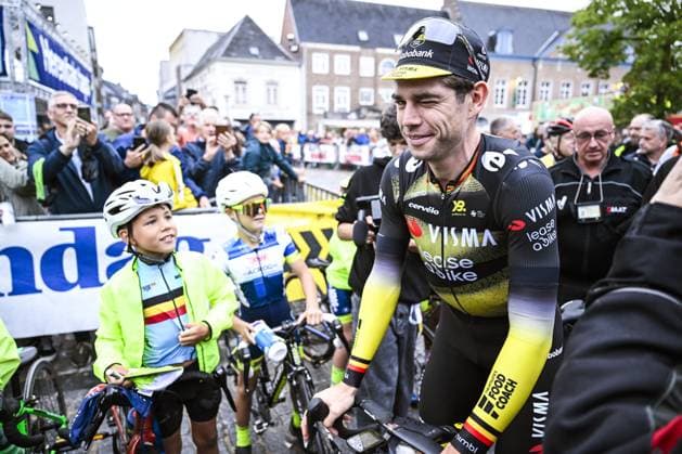 Belgian Wout van Aert of Team Visma-Lease a Bike pictured at the start of the Natourcriterium Herentals cycling race, Thursday 31 July 2025 in Herentals. The contest is a part of the traditional criteriums , local races in which mainly cyclists who rode the Tour de France compete. TOM GOYVAERTS TomxGoyvaerts  x130405331x