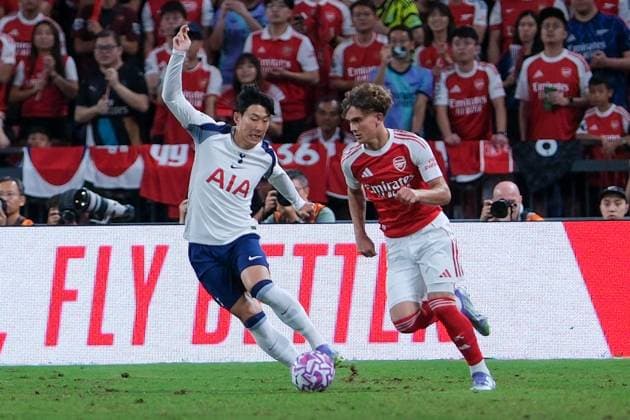 HONG KONG, CHINA - JULY 31: Son Heung-min of Tottenham Hotspur in action during the Pre-Season Friendly match between Arsenal and Tottenham Hotspur at Kai Tak Sports Park on July 31, 2025 in Hong Kong, China.  Copyright: xChinaxNewsxServicex 111582652351