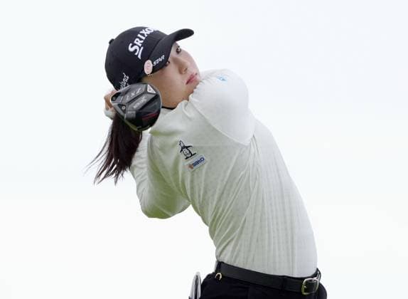 Golf: Women s British Open Rio Takeda of Japan hits off the third tee during the second round of the Women s British Open golf tournament on Aug. 1, 2025, at Royal Porthcawl Golf Club in Wales.  A14AA0004750788P