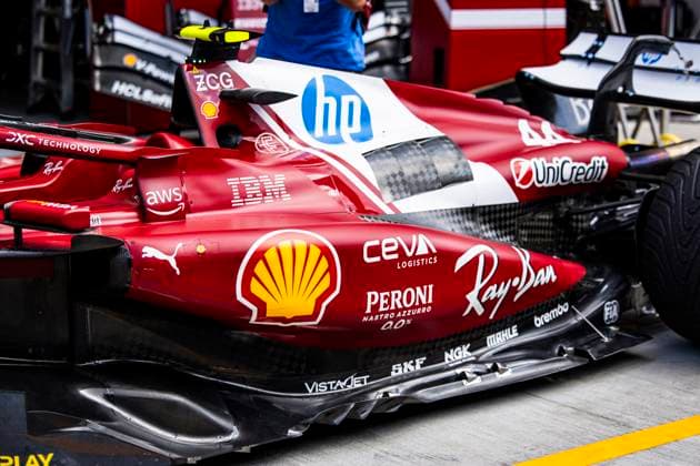 F1 - HUNGARIAN GRAND PRIX 2025 Sidepods, sidepod, side pod, side pods, Scuderia Ferrari SF-25, mechanical detail during the 2025 Formula 1 Lenovo Hungarian Grand Prix, 14th round of the 2025 FIA Formula One World Championship, WM, Weltmeisterschaft from August 1 to 3, 2025 on the Hungaroring, in Mogyorod, Hungary - MogyorodHungary  Copyright: xJulienxDelfossex