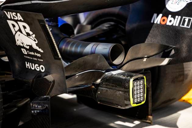 F1 - HUNGARIAN GRAND PRIX 2025 Rear Diffuser, Visa Cash App RB F1 Team, mechanical detail during the 2025 Formula 1 Lenovo Hungarian Grand Prix, 14th round of the 2025 FIA Formula One World Championship, WM, Weltmeisterschaft from August 1 to 3, 2025 on the Hungaroring, in Mogyorod, Hungary - MogyorodHungary  Copyright: xJulienxDelfossex