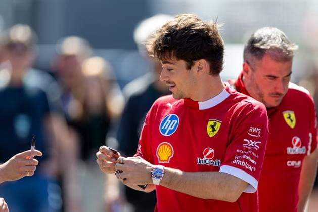 Charles Leclerc Scuderia Ferrari HP F1 Team, Monaco, 16 , HUN, Formula 1 World Championship, Hungarian Grand Prix, Hungaroring, practice day, 2025 season, 01 08 2025 HUN, Formula 1 World Championship, Hungarian Grand Prix, Hungaroring, practice day, 2025 season, 01 08 2025 Budapest Copyright: xEibner-Pressefoto MarcelxFischerx EP_MFI