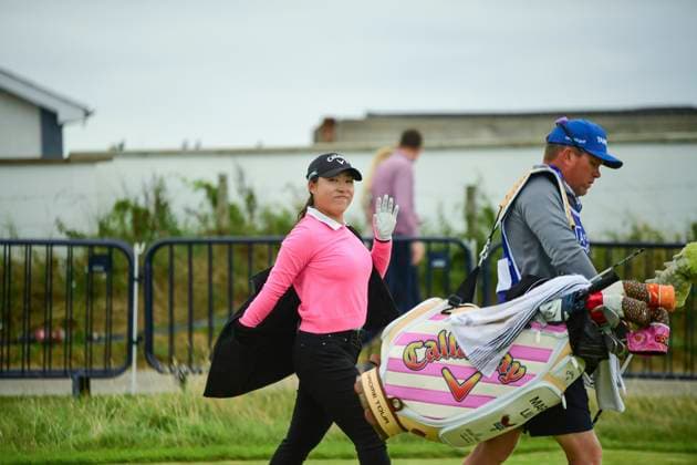1st August 2025; Royal Porthcawl Golf Club, Porthcawl, Wales; AIG Womens Open Golf, Round 2; Mary Liu walking the fairway from the 1st tee  AledxHopkins