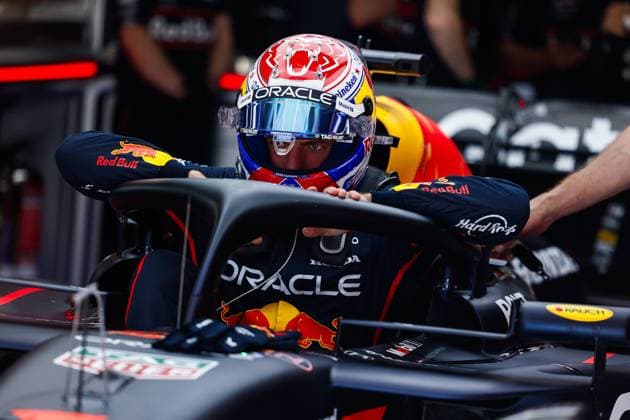 F1 - HUNGARIAN GRAND PRIX 2025 VERSTAPPEN Max (ned), Red Bull Racing RB21, portrait during the 2025 Formula 1 Lenovo Hungarian Grand Prix, 14th round of the 2025 FIA Formula One World Championship, WM, Weltmeisterschaft from August 1 to 3, 2025 on the Hungaroring, in Mogyorod, Hungary - MogyorodHungary  Copyright: xDPPIx
