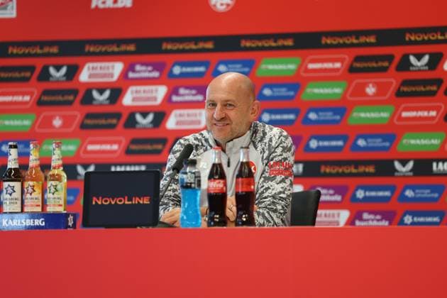 01 08 2025, xrekx, Soccer 2 Bundesliga, 1 FC Kaiserslautern Press Conference v l Torsten Lieberknecht Coach 1 FC Kaiserslautern DFL DFB REGULATIONS PROHIBIT ANY USE OF PHOTOGRAPHS as IMAGE SEQUENCES and or QUASI VIDEO Kaiserslautern
