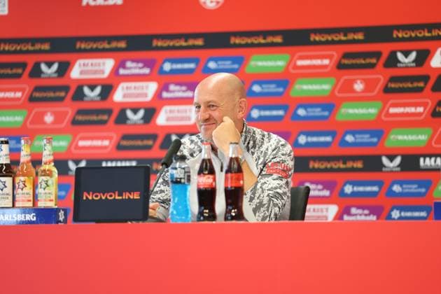01 08 2025, xrekx, Soccer 2 Bundesliga, 1 FC Kaiserslautern Press Conference v l Torsten Lieberknecht Coach 1 FC Kaiserslautern DFL DFB REGULATIONS PROHIBIT ANY USE OF PHOTOGRAPHS as IMAGE SEQUENCES and or QUASI VIDEO Kaiserslautern