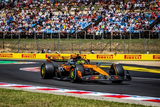 F1 HUNGARIAN GRAND PRIX FREE PRACTICE Lando Norris of Great Britain and McLaren during friday s free practice ahead of the F1 Grand Prix of Hungary at Hungaroring Circuit on August 01, 2025, in Budapest, Hungary. Copyright: xx 080A3302