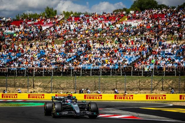 F1 HUNGARIAN GRAND PRIX FREE PRACTICE Andrea Kimi Antonelli of Italy and Mercedes AMG Petronas F1 Team during friday s free practice ahead of the F1 Grand Prix of Hungary at Hungaroring Circuit on August 01, 2025, in Budapest, Hungary. Copyright: xx 080A3410