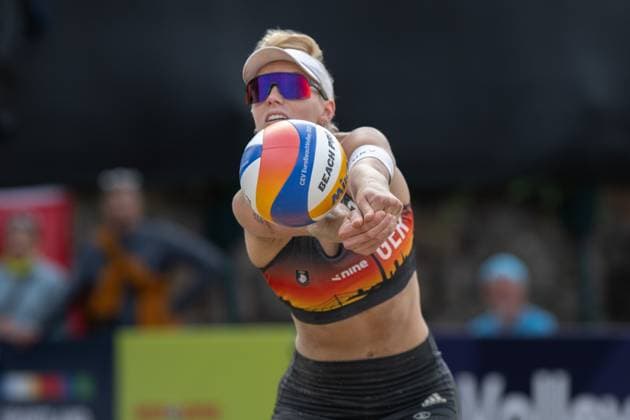 European Championship Beach Volleyball Düsseldorf, 01 08 2025 Linda Bock GER European Championship Beach Volleyball Düsseldorf on 01 08 2025 Copyright: xBEAUTIFULxSPORTS PeterxWeberx