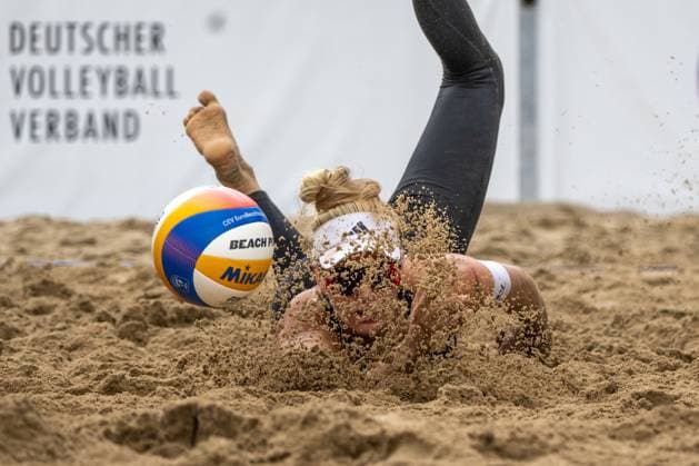 European Championship Beach Volleyball Düsseldorf, 01 08 2025 Linda Bock GER European Championship Beach Volleyball Düsseldorf on 01 08 2025 Copyright: xBEAUTIFULxSPORTS PeterxWeberx