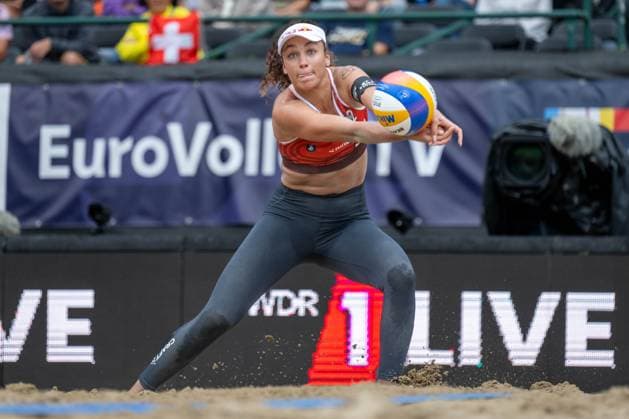 European Championship Beach Volleyball Düsseldorf, 01 08 2025 Zoe Verge Depre SUI European Championship Beach Volleyball Düsseldorf on 01 08 2025 Copyright: xBEAUTIFULxSPORTS PeterxWeberx