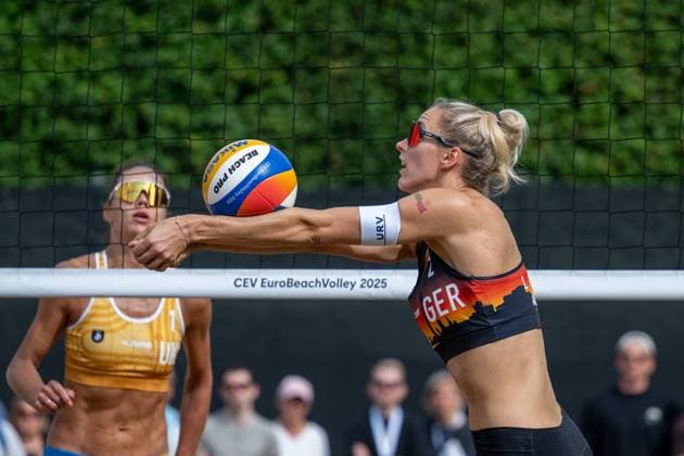 European Championship Beach Volleyball Düsseldorf, 01 08 2025 European Championship Beach Volleyball Düsseldorf on 01 08 2025 Copyright: xBEAUTIFULxSPORTS PeterxWeberx