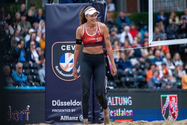 European Championship Beach Volleyball Düsseldorf, 01 08 2025 Anouk Verge Depre SUI European Championship Beach Volleyball Düsseldorf on 01 08 2025 Copyright: xBEAUTIFULxSPORTS PeterxWeberx
