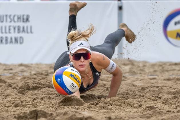 European Championship Beach Volleyball Düsseldorf, 01 08 2025 Linda Bock GER European Championship Beach Volleyball Düsseldorf on 01 08 2025 Copyright: xBEAUTIFULxSPORTS PeterxWeberx