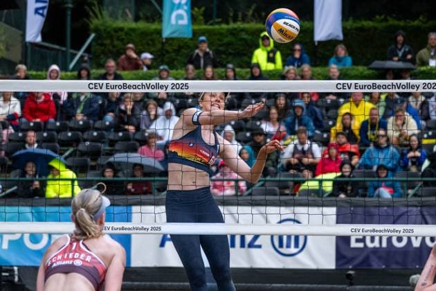 European Championship Beach Volleyball Düsseldorf, 01 08 2025 Svenja Mueller GER European Championship Beach Volleyball Düsseldorf on 01 08 2025 Copyright: xBEAUTIFULxSPORTS PeterxWeberx