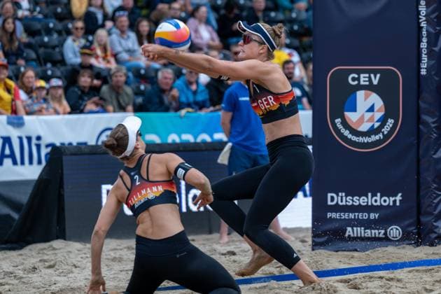 European Championship Beach Volleyball Düsseldorf, 01 08 2025 Svenja Mueller GER European Championship Beach Volleyball Düsseldorf on 01 08 2025 Copyright: xBEAUTIFULxSPORTS PeterxWeberx