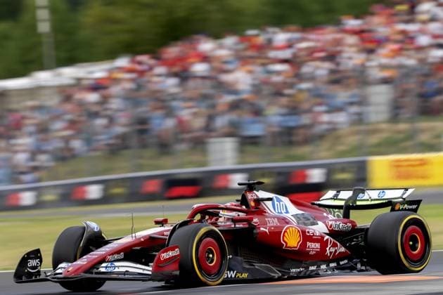 BOEDAPEST - Charles Leclerc (Ferrari) at the Hungaroring during 1st free practice ahead of the Hungarian Grand Prix. ANP SANDER KING xVIxANPxSportx xxANPxIVx 532620974 originalFilename: 532620974.jpg