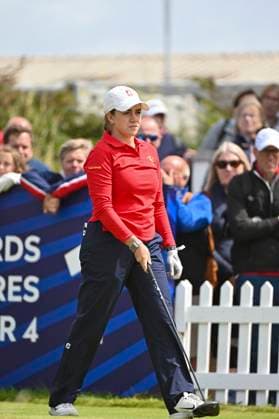 1st August 2025; Royal Porthcawl Golf Club, Porthcawl, Wales; AIG Womens Open Golf, Round 2; Paula Martin Sampedro on the 1st tee  AledxHopkins