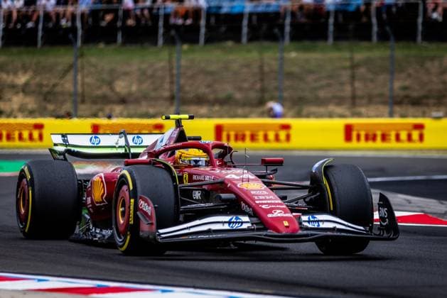 F1 HUNGARIAN GRAND PRIX FREE PRACTICE Lewis Hamilton of Great Britain and Scuderia Ferrari during friday s free practice ahead of the F1 Grand Prix of Hungary at Hungaroring Circuit on August 01, 2025, in Budapest, Hungary. Copyright: xx 080A4126